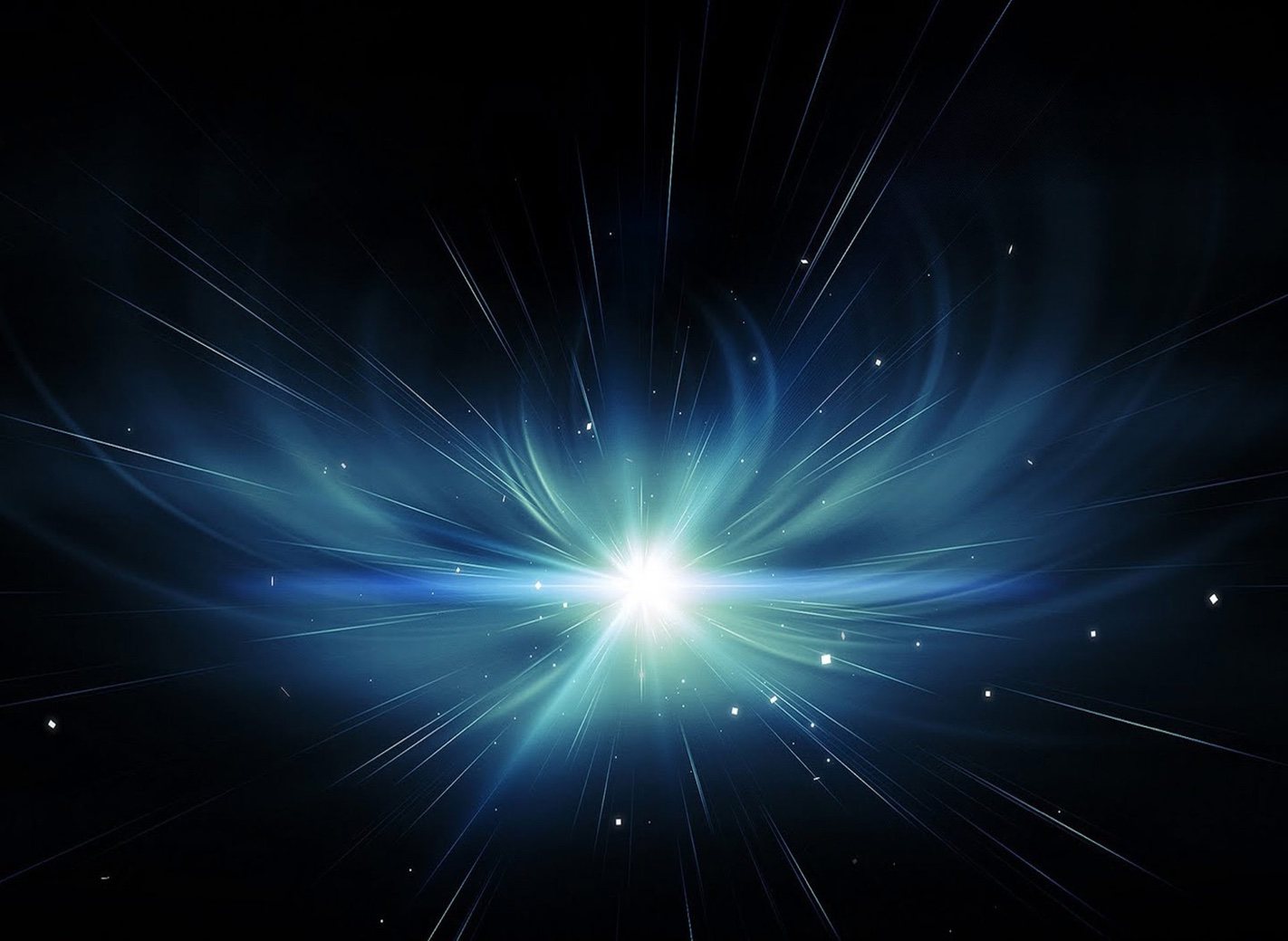 A brilliant burst of blue energy
