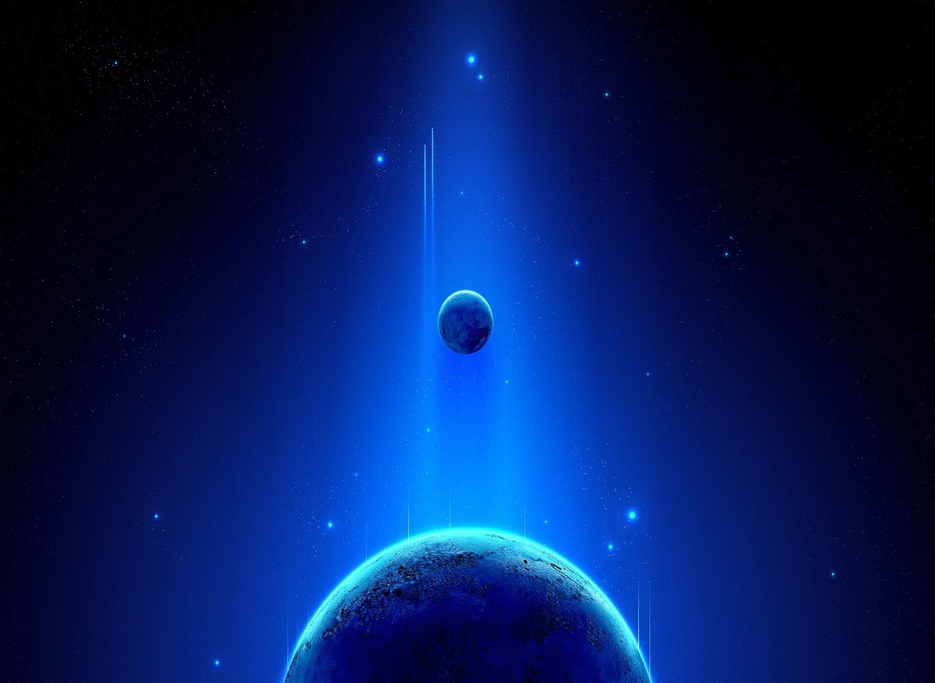 A starship streaking past Pluto